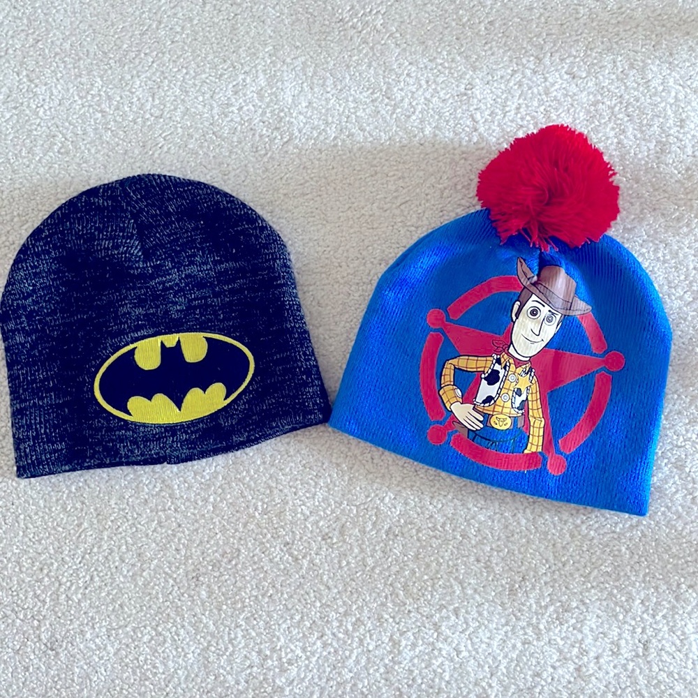 💫KIDS💫 Batman and Toy Story Hat Bundle 2T - 5T